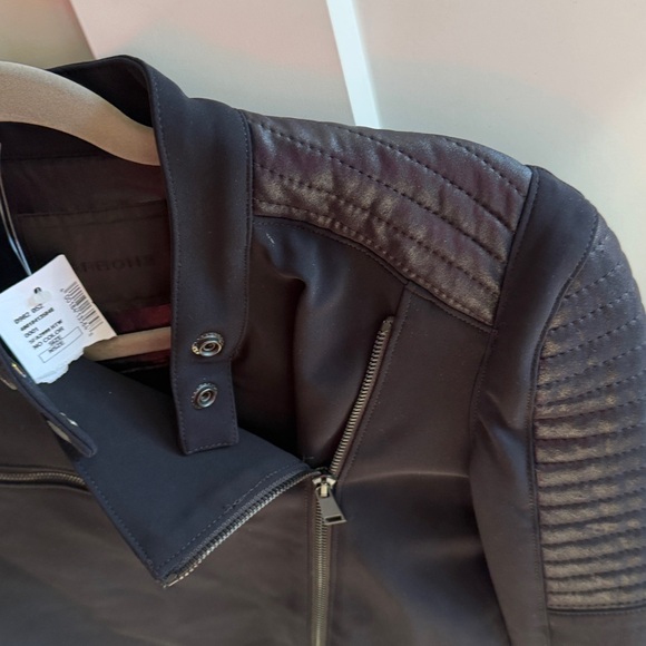 Carbon 38 La Brea small moto cropped asymmetrical black jacket never worn - Picture 4 of 9